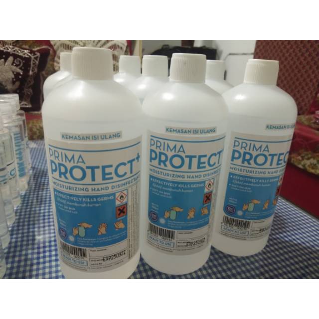 Free masker 1 pc Prima Protect Hand Sanitizer (Moisturizing Hand Disinfectant) 500ml