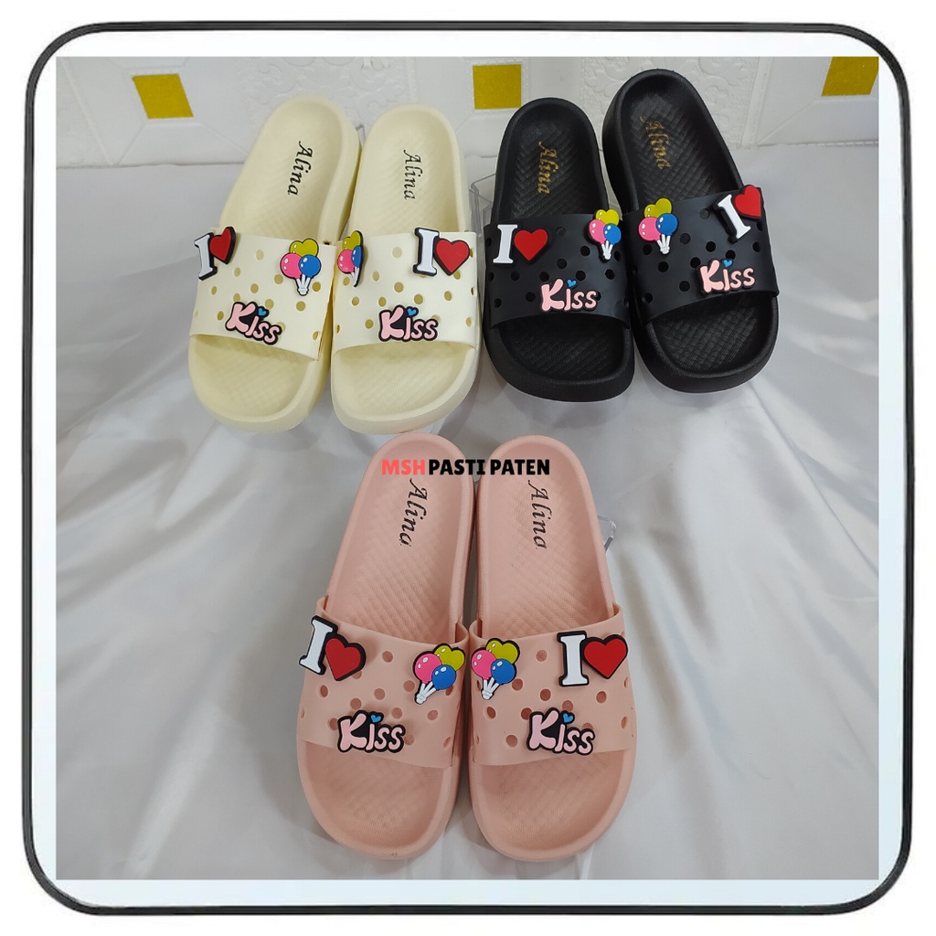 Alina Sandal Selop Jelly Anti Slip Tahan Air Wanita Dewasa Original