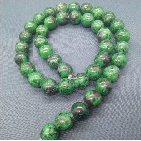 Bead Stone - Green Black Spot (10pcs)