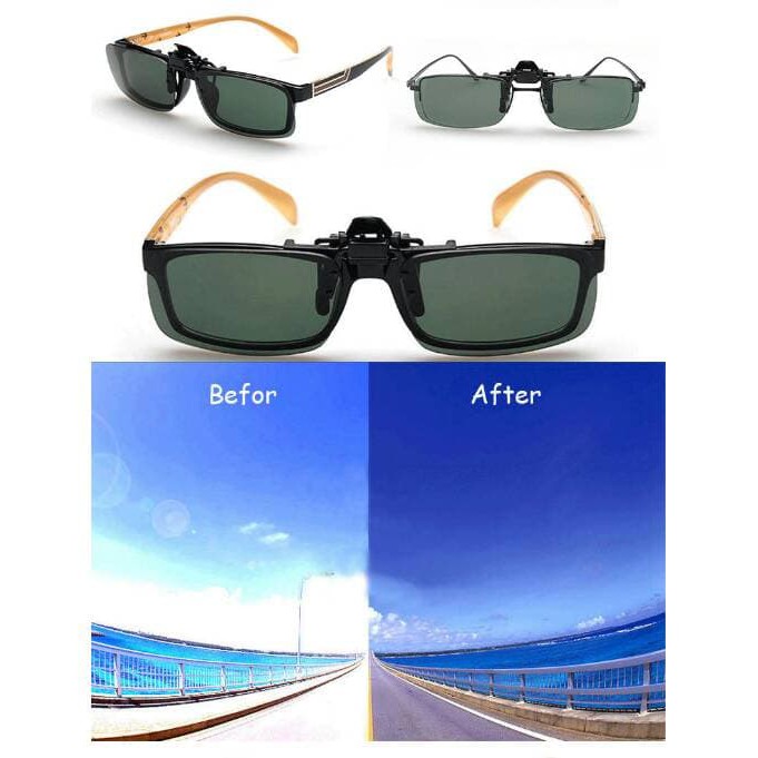 Clip On Lensa Polaroid Kacamata Minus Plus