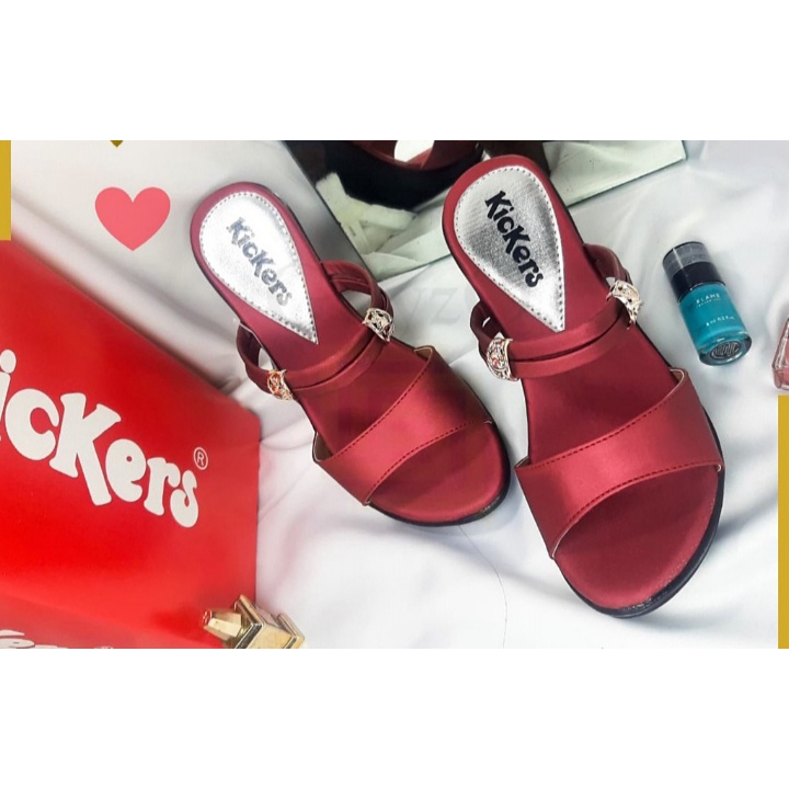 Invincible Sandal Wanita Kikers wadges Terbaru 2022 Sendal Tali Slip Murah