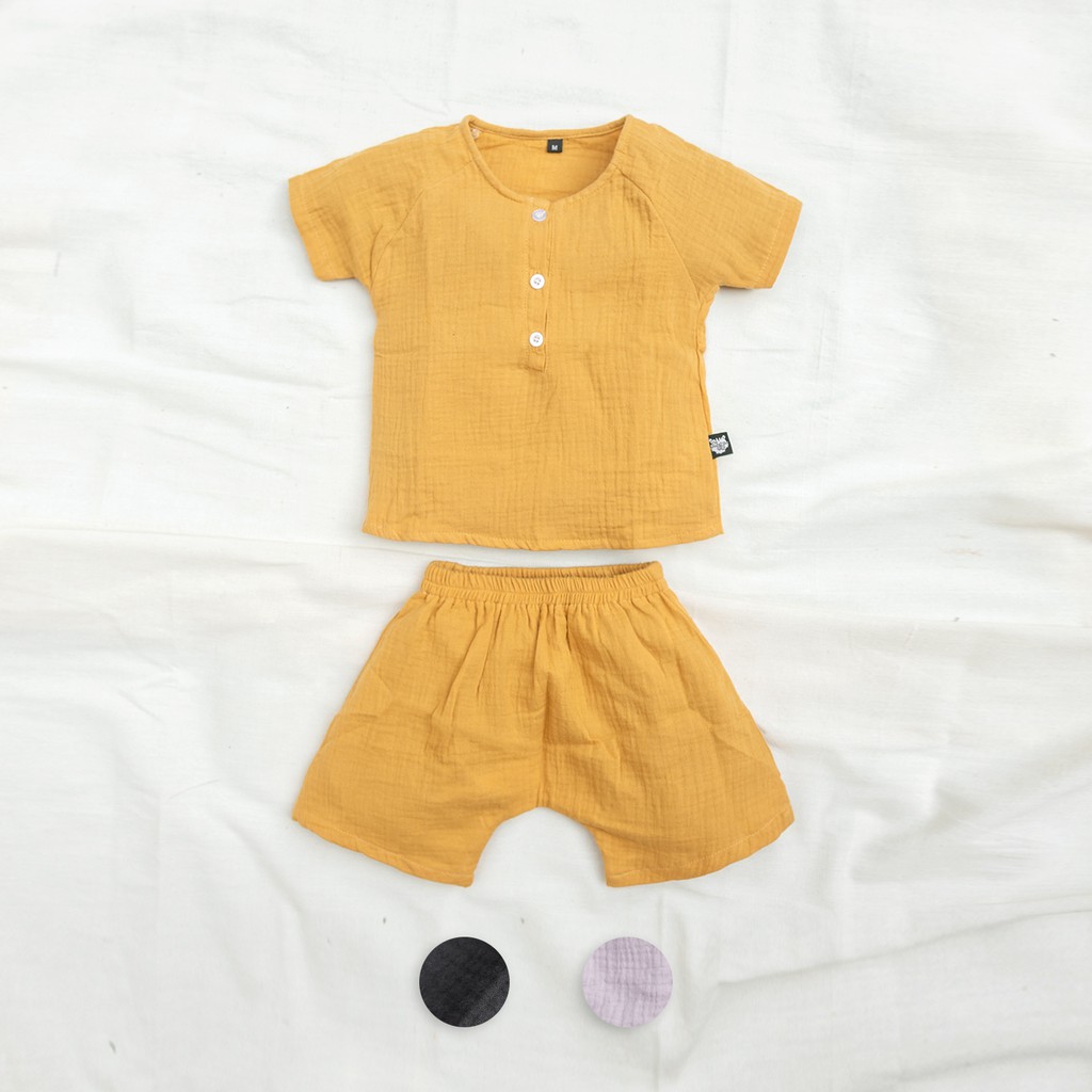 Crinkled Cotton Sets Unisex - Bayi Laki-laki &amp; Perempuan