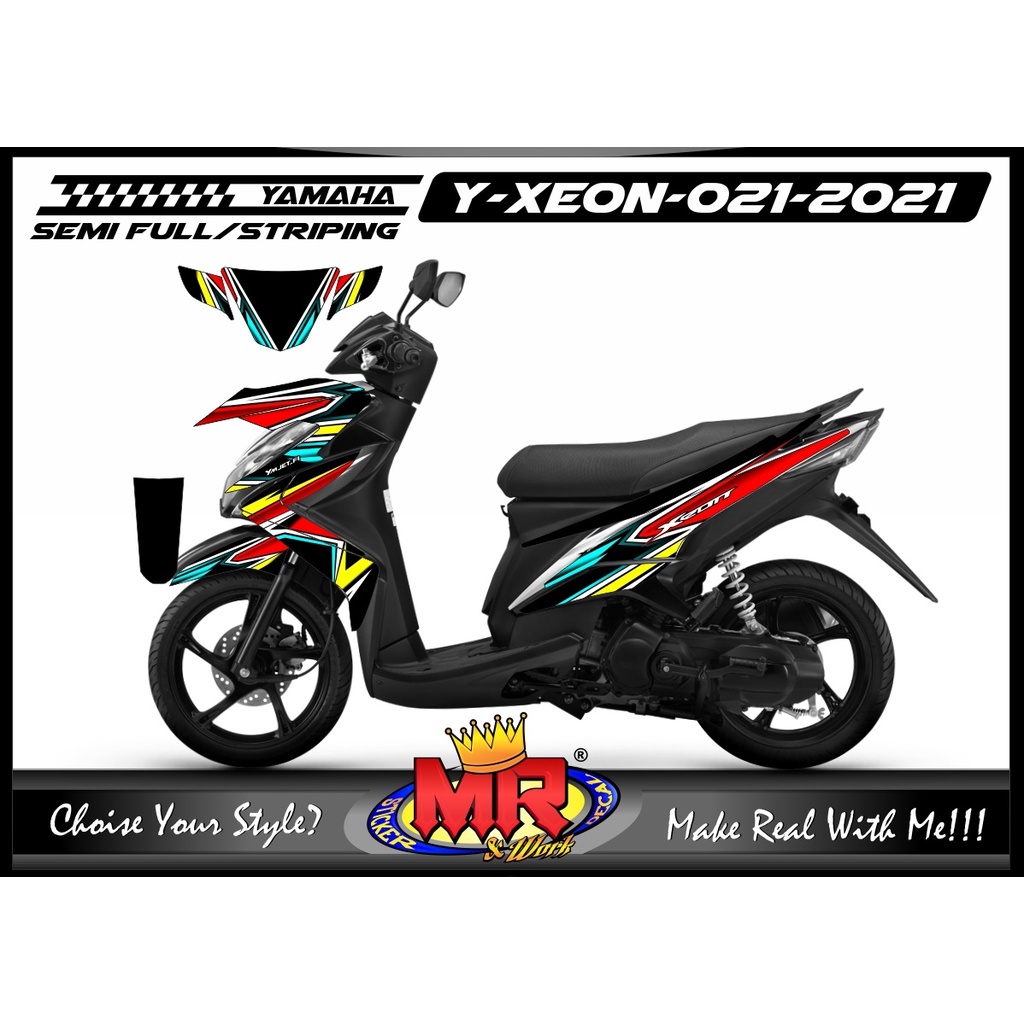 Decal Stiker Motor Yamaha XEON Grafis Racing Modifikasi Stiker Variasi