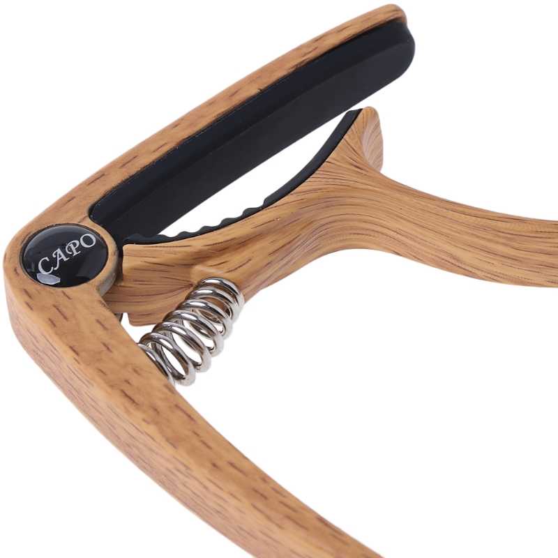 SLOZZ Capo Gitar Aluminum Alloy Wood Design Bridge Pin Remover - QBJ-Dark Brown
