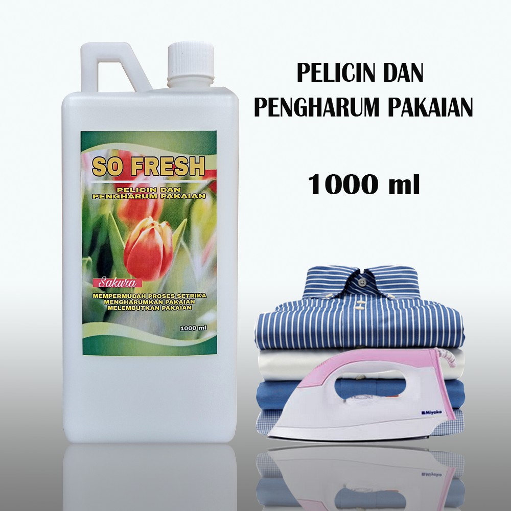 SO FRESH PELICIN SETRIKA DAN PEWANGI PAKAIAN AROMA SAKURA 1 LITER