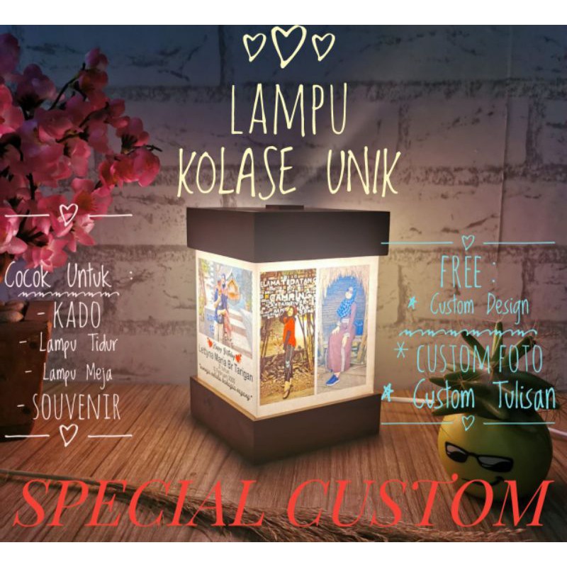 [SPECIAL CUSTOM] Kado Lampu Tidur Foto Hias Custom Tidur Custom Akrilik Led Acrylic Kamar