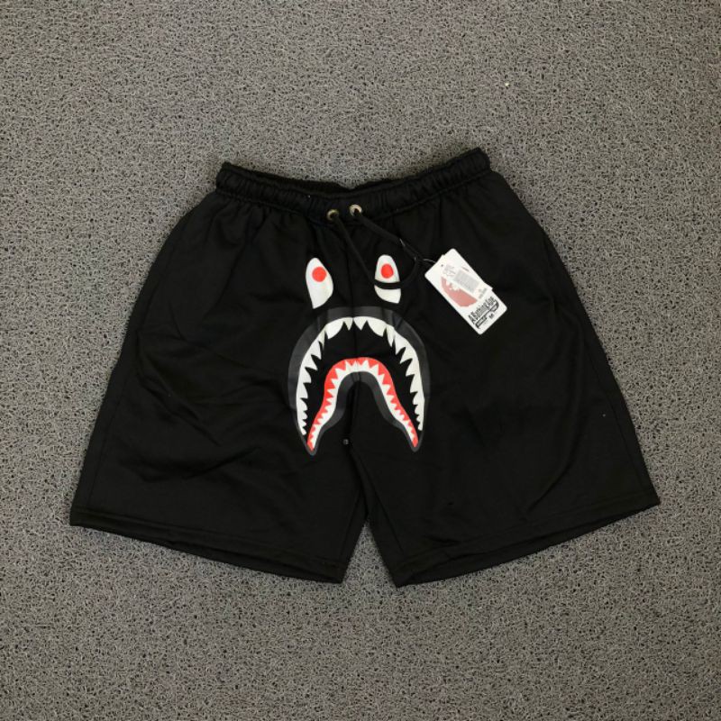 CELANA PENDEK SHORTPANTS A BATHING APE BAPE SHARK LOGO PRINTED BIG