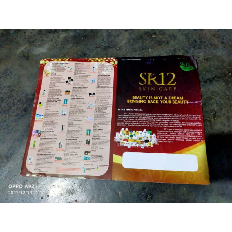 

Brosur produk SR12 Terbaru/isi 10pcs