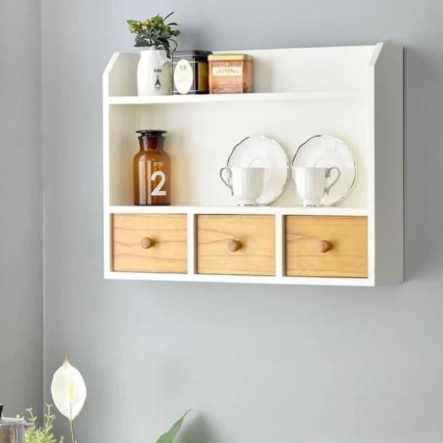 Rak dapur kayu dinding