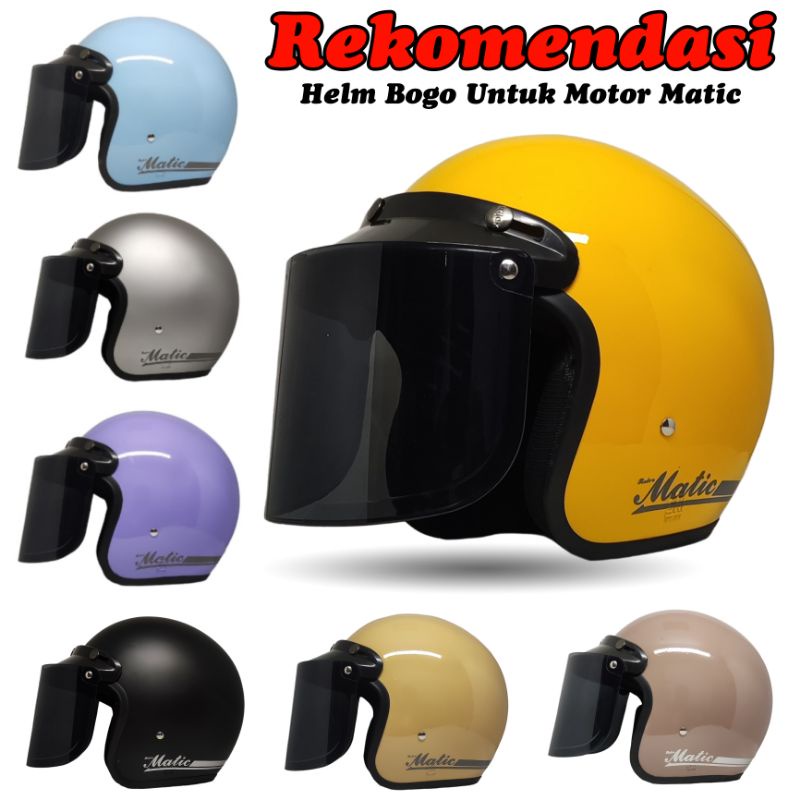 Helm Bogo Retro Matic Full Leher SNI Dewasa