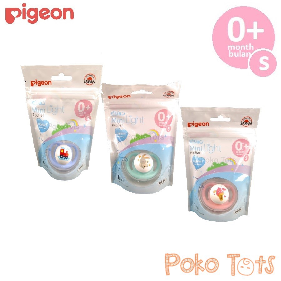 Pigeon Mini Light Pacifier S 0+ Month Empeng Silicone Step 1 usia 0 - 6 Bulan