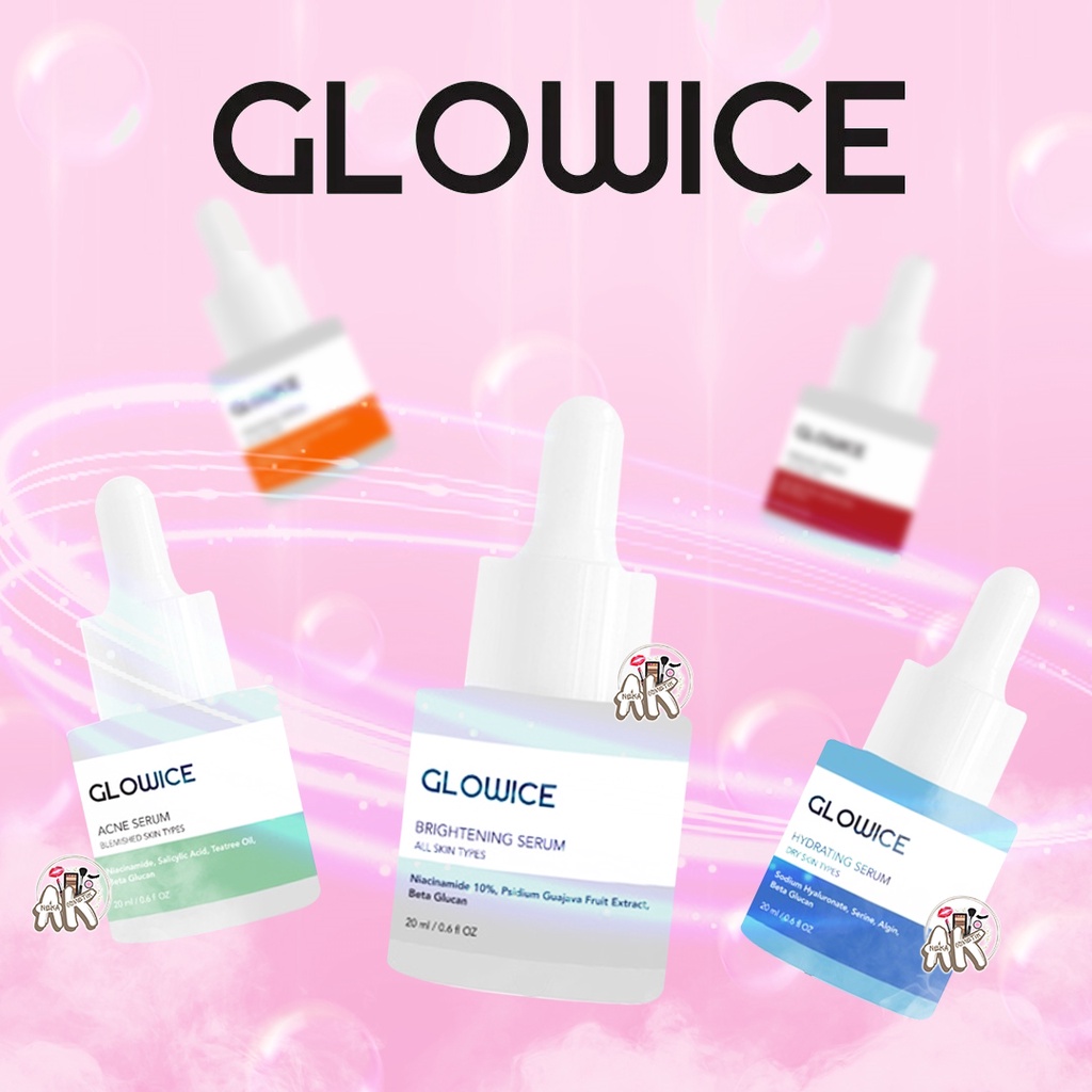 GLOWICE FACE SERUM / SERUM WAJAH 20ML ( ACNE / BRIGHTENING / HYDRATING )