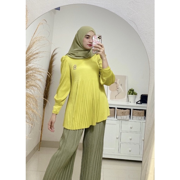 Lexy pleats blouse / blouse plisket premium / atasan plisket