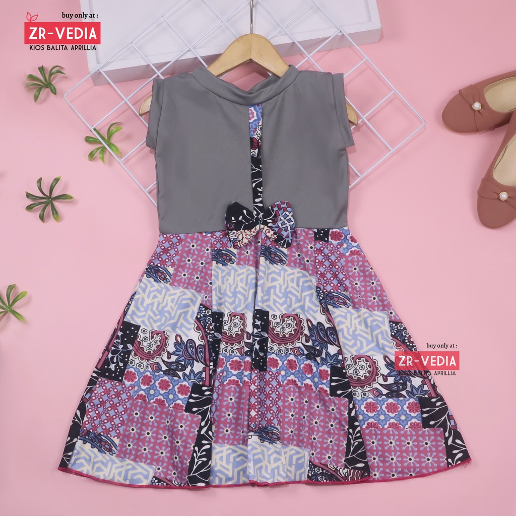 (KODE B) Dress Lala uk 4-5 Tahun / Baju Anak Perempuan Murah Dres Batik Yukensi Adem Pakaian Pesta