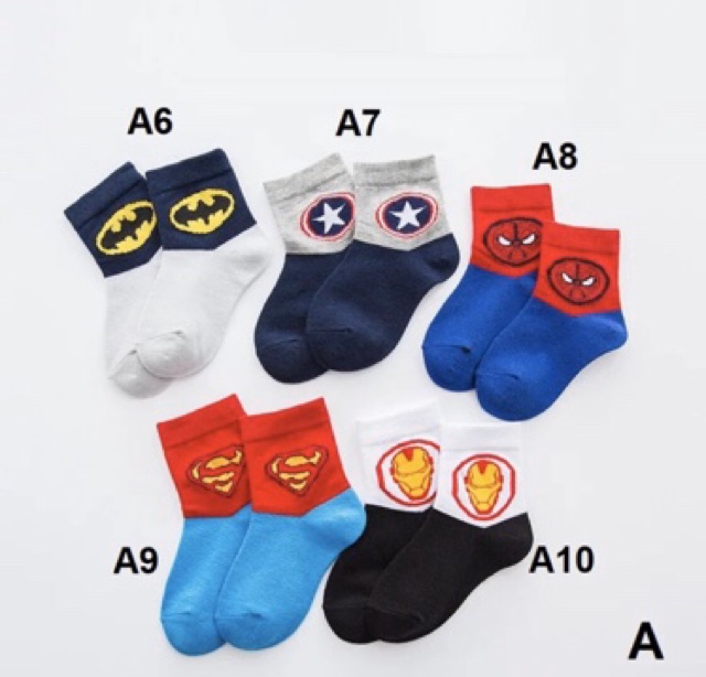 Baby socks kaos kaki anak motif superhero