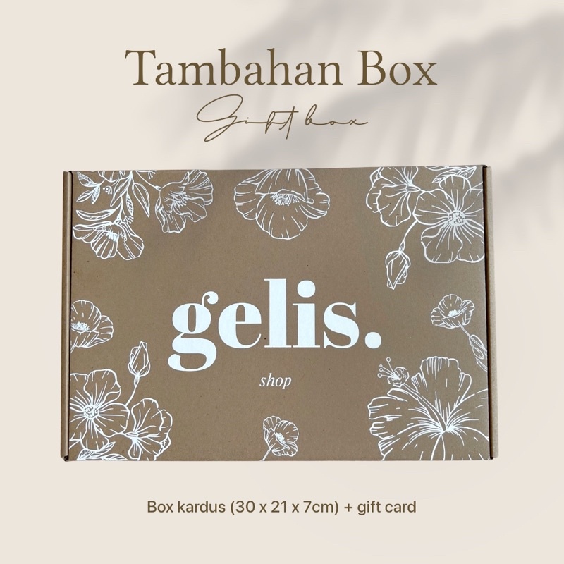 gelis shop - tambahan box kardus packaging/gift box/birthday gift