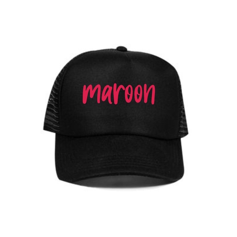 Topi Trucker maroon