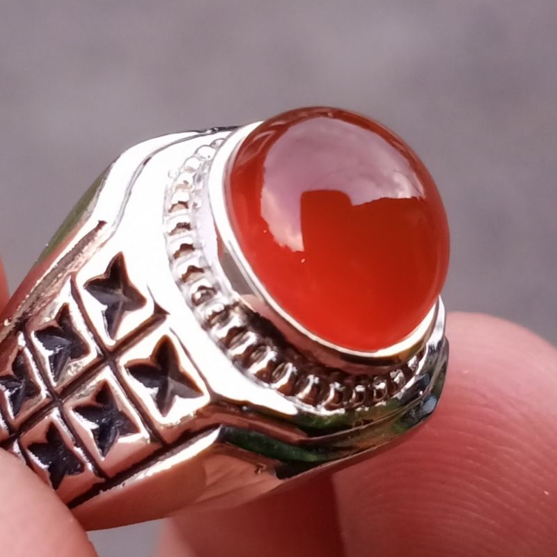 Batu Bacan Obi - King Obi natural carnelian chalcedony anti dyed. bukan kalimaya