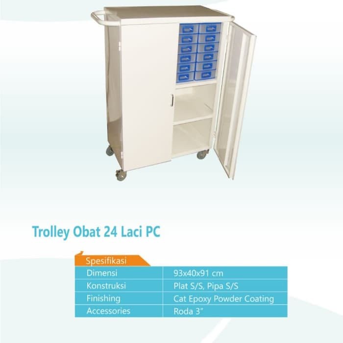 troli obat 24 laci