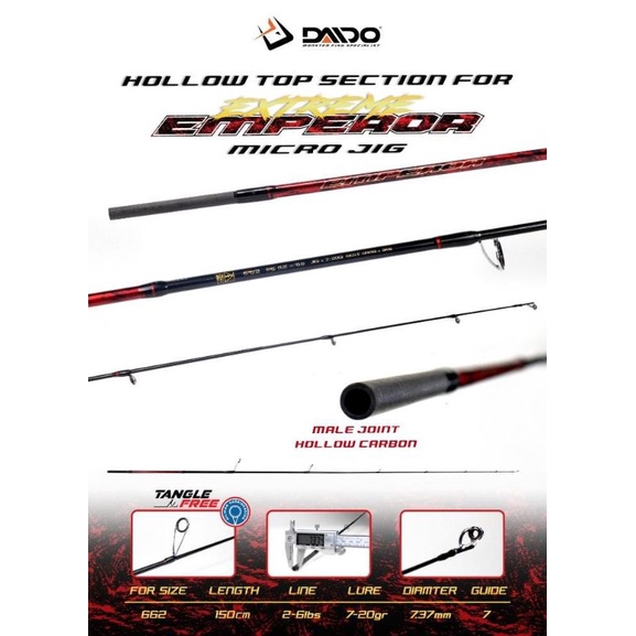 Top Section Sambungan Joran Daido Extreme Emperor (HOLLOW)