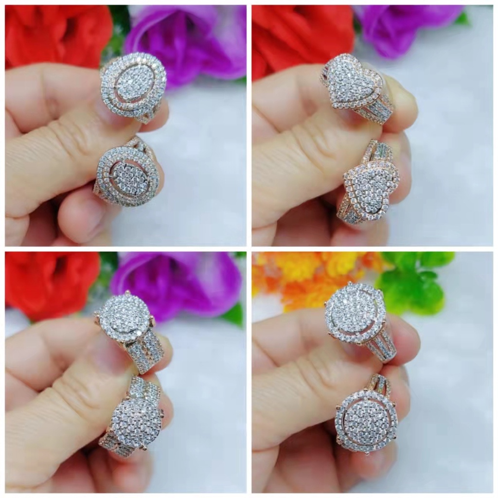 Cincin Kombinasi Permata Lapis Emas Perhiasan B66-69