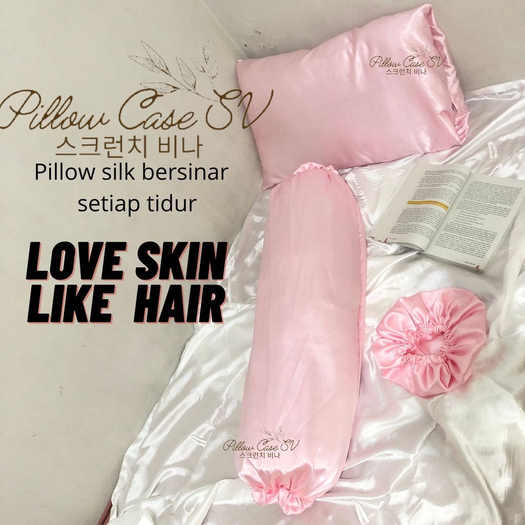 SILK SARUNG BANTAL SILK SV BASIC AESTHETIC SILK SATIN WITH PROTECTION PREMIUM PILLOWCASE SILK sarung bantal lembut kecantikan SV