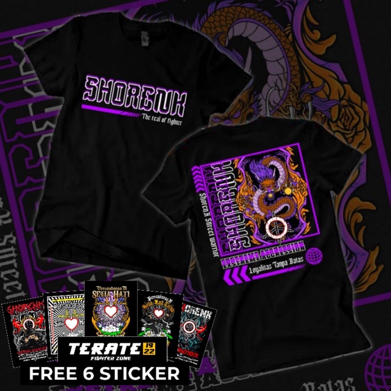 KAOS PSHT DESAIN TERBAIK SHORENK UNGU LATIN SABLON DEPAN BELAKANG