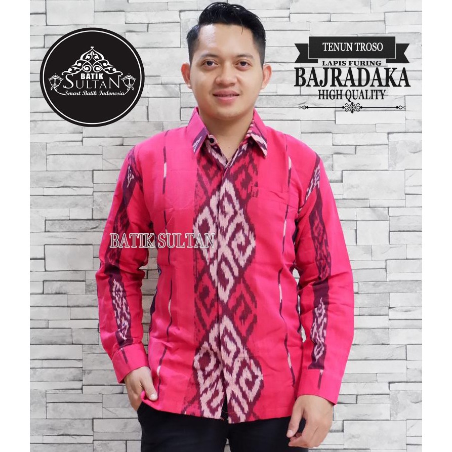 Bajradaka Kemeja Batik Tenun Pria Panjang Full Furing by Batik Sultan