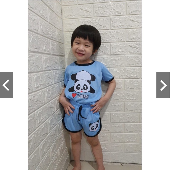 Setelan baju lucu playful colour anak karakter panda / setelan anak unisex