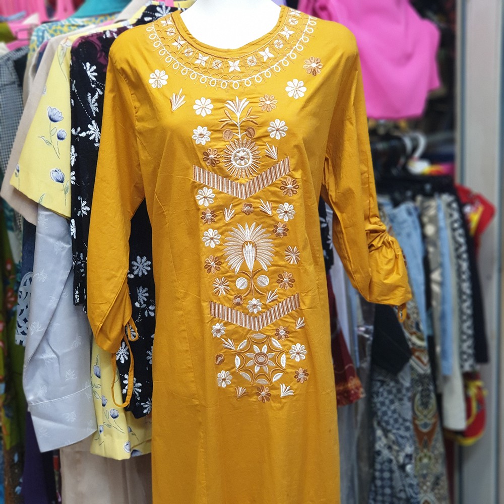 Baju Gamis Wanita Panjang Kuning