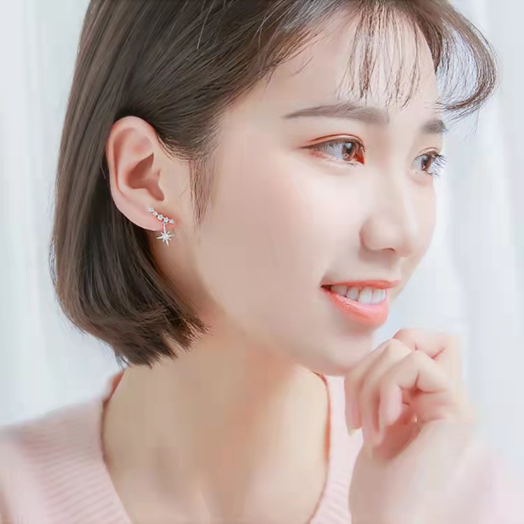 Anting Tusuk / Anting Stud Wanita Motif Bintang Earcuff Fashion Ladies Aksesoris