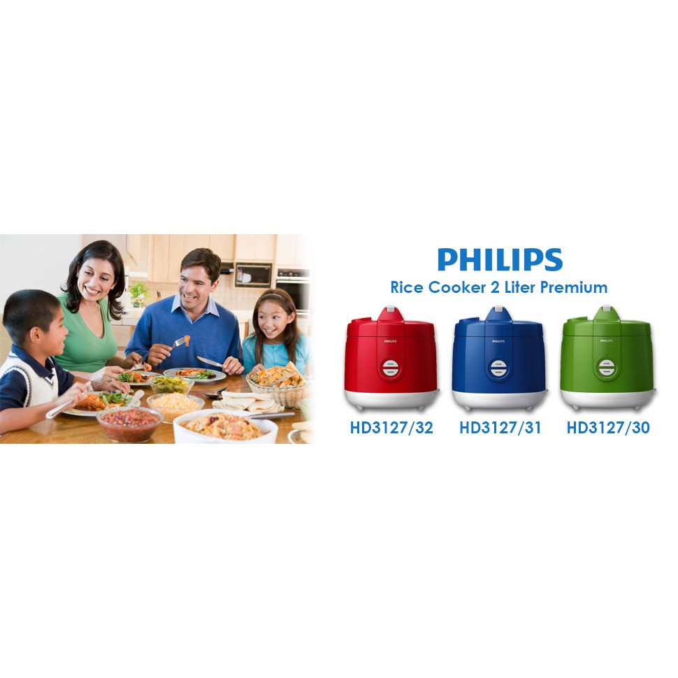 PHILIPS Rice Cooker Magic Com 2L HD 3129 Penanak Nasi philips