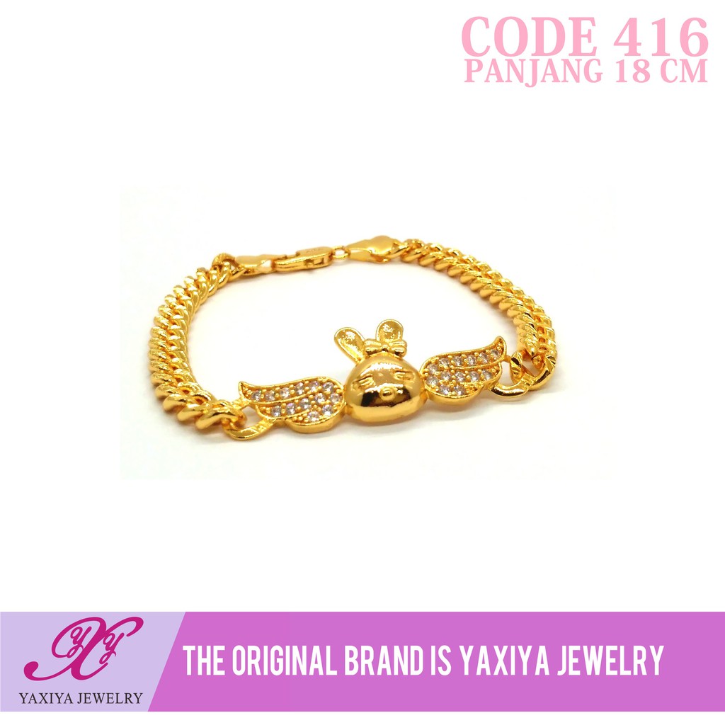 

Gelang rantai lapis emas Perhiasan imitasi Gold18k Yaxiya Jewelry 416