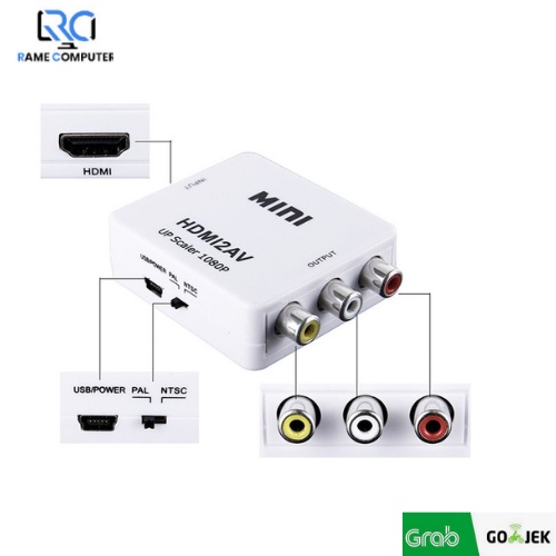 RCA AV TO HDMI CONVERTER - RCA TO HDMI BOX