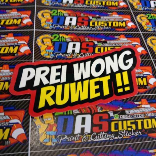 Sticker printing PREI WONG RUWET minimpembelin produk harus 20rb