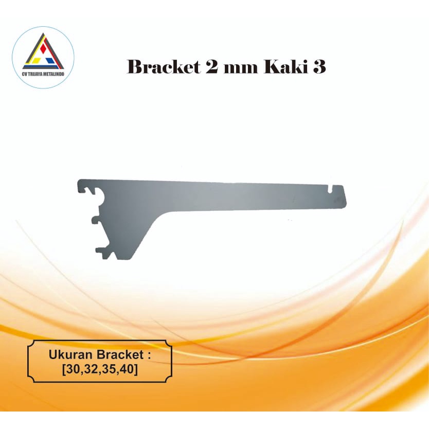 BRACKET RAK GONDOLA 2 MM KAKI 3