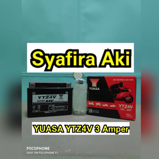 Aki Motor Honda Beat Scoopy Kharisma Vario 110 YTZ4V Yuasa Aki Motor Honda Beat Scoopy Kharisma Vario 110 YTZ4V Yuasa