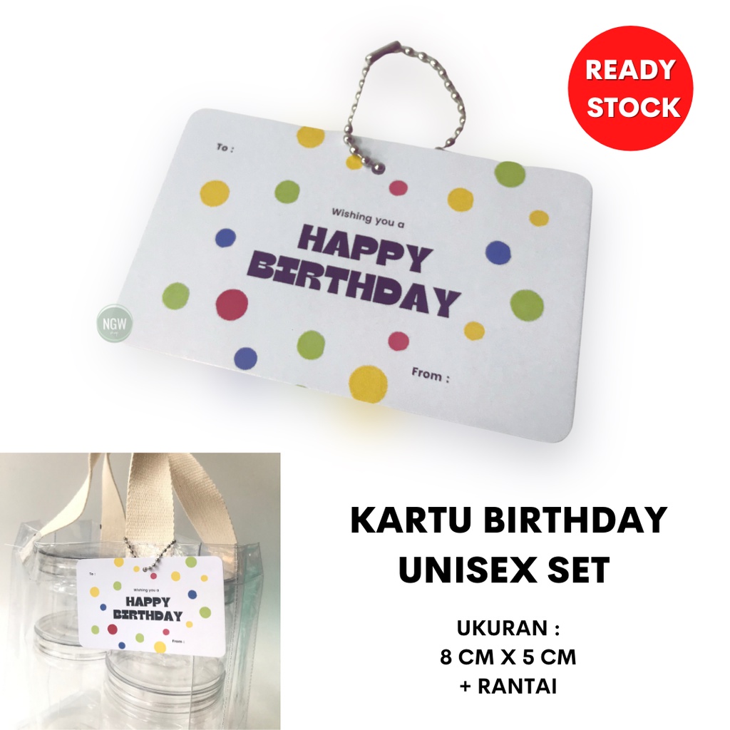 Kartu birthday card ulang than unisex set