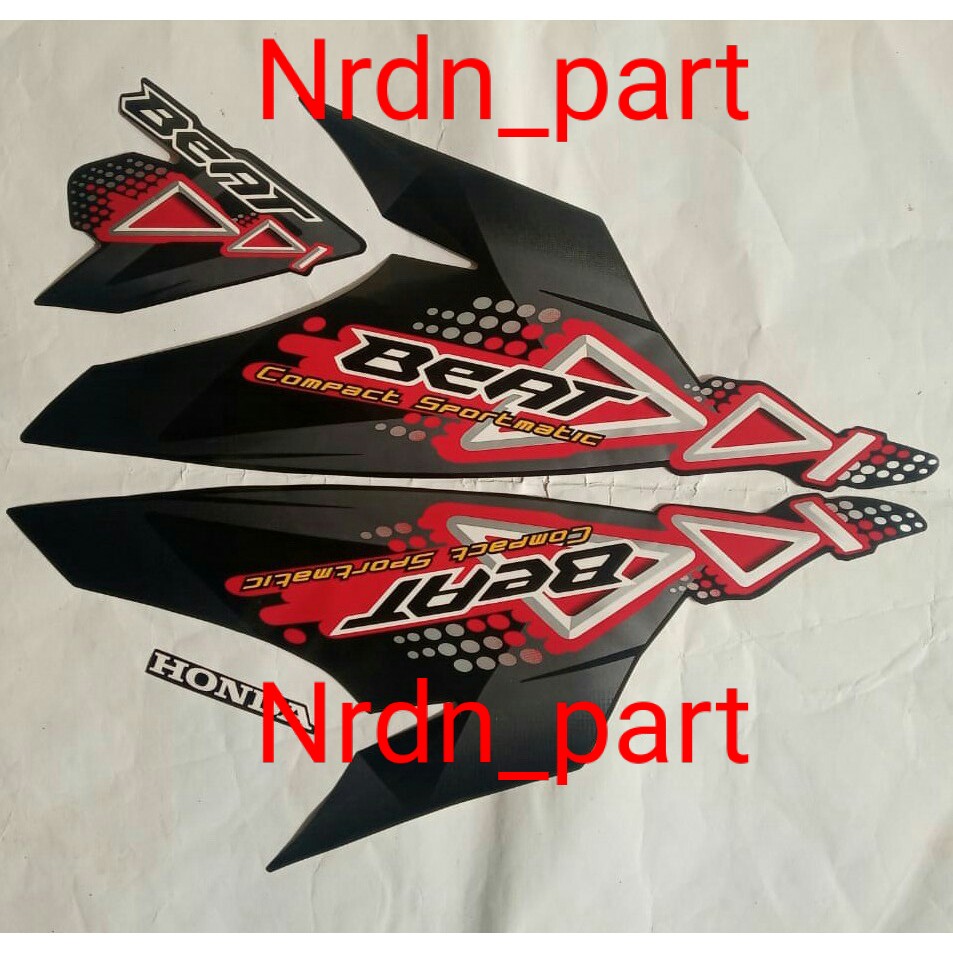 stiker striping honda BEAT karbu 2011 hitam