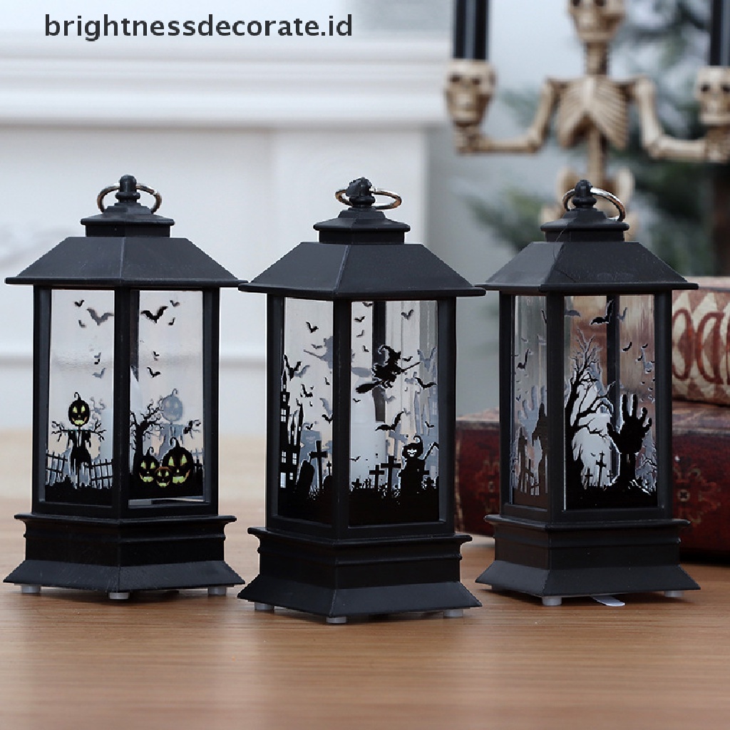 Lampu Desain Pumpkin Castle Gaya Vintage Untuk Pesta Halloween