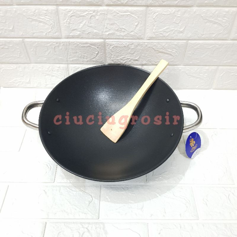  Wajan  Kuali Besi Bima  30cm Lapisan Anti  Lengket  