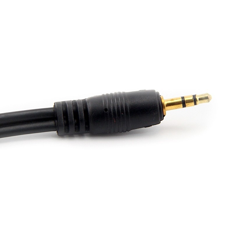 KABEL AUDIO TO RCA 2 GOLD PLATED 5M (1-2) - JACK 3.5 to 2 RCA  male 5 METER