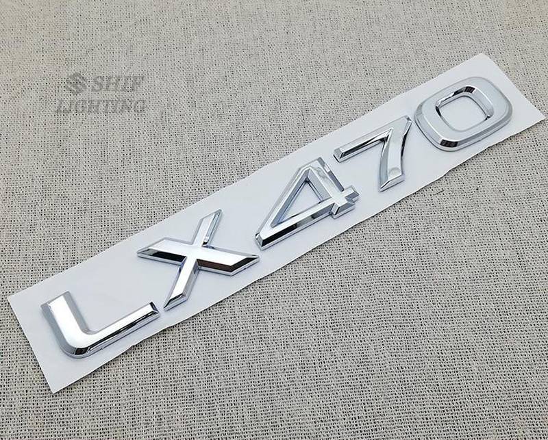 1pc Stiker Emblem Lx470 Lx570 Pengganti Bahan Abs Untuk Bagasi Belakang Mobil Lexus