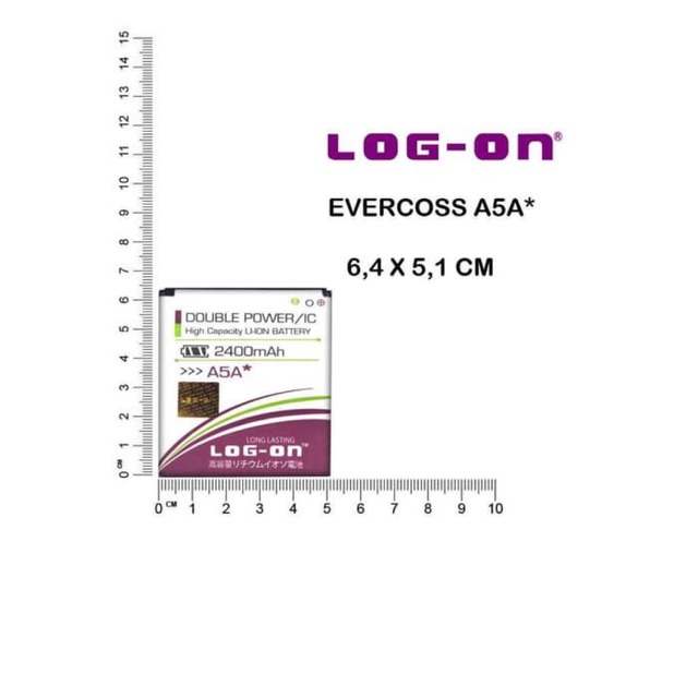 BATERAI EVERCOSS A5A BINTANG - A5A* - LOG ON DOUBLE POWER BATRE