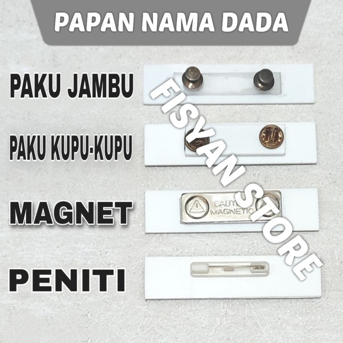 Papan Nama PDH TNI/POLRI | Nametag Dada Hitam Doff Full Lapis Resin