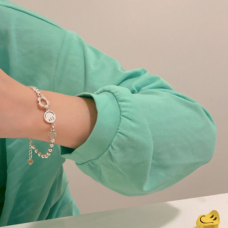 Flower Smiley Face Design Stitching Bracelet Female Chain Bracelet