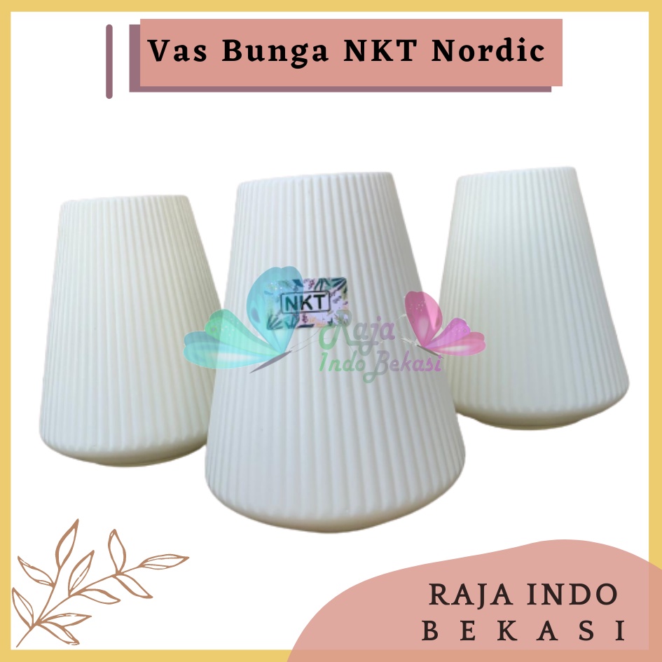 NKT VAS BUNGA NORDIC Vas Bunga Tanaman Aesthetic Imitasi Plastik Motif Cantik Murah Bagus Hiasan Meja Ruang Tamu Dekor Kantor Nordic Gold Style Besar Kaca - Vas Plastik Motif Texture Unik Lucu Wood Rhombus Diamond Wave Ceramics cocok untuk Pajangan