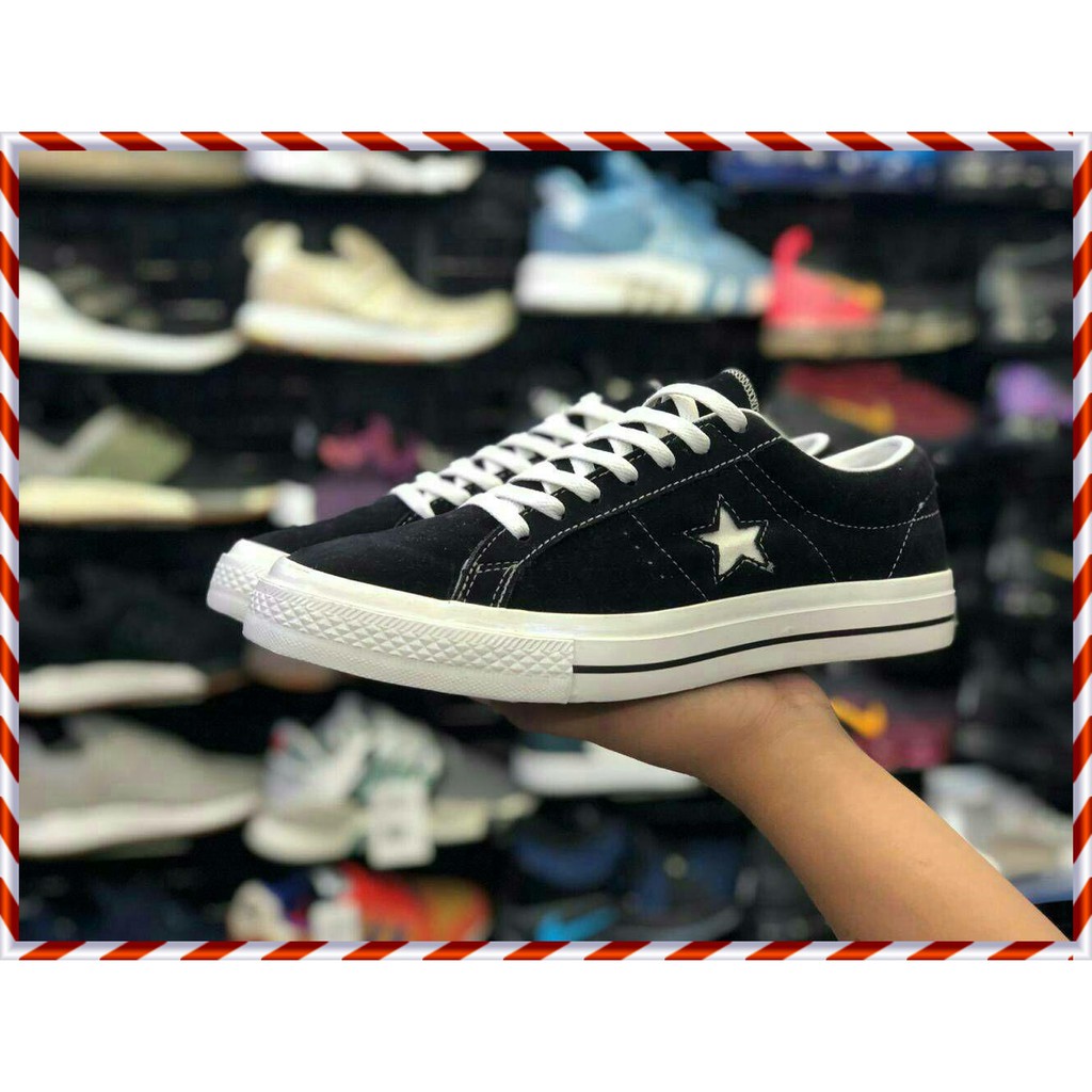  Sepatu  Cowok Converse  One  Star  Black And White Made in 