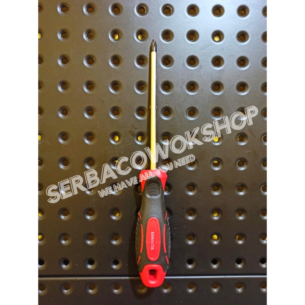 Kenmaster Obeng Gagang Karet 5 Inch Plus + Anti Slip Termurah Berkualitas