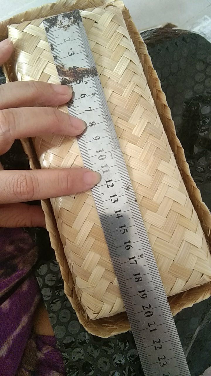 Sepasang Besek Natural/blicing Mika 22x8x7cm Besek Persegi Panjang Besek Nasi Besek Jilbab Besek